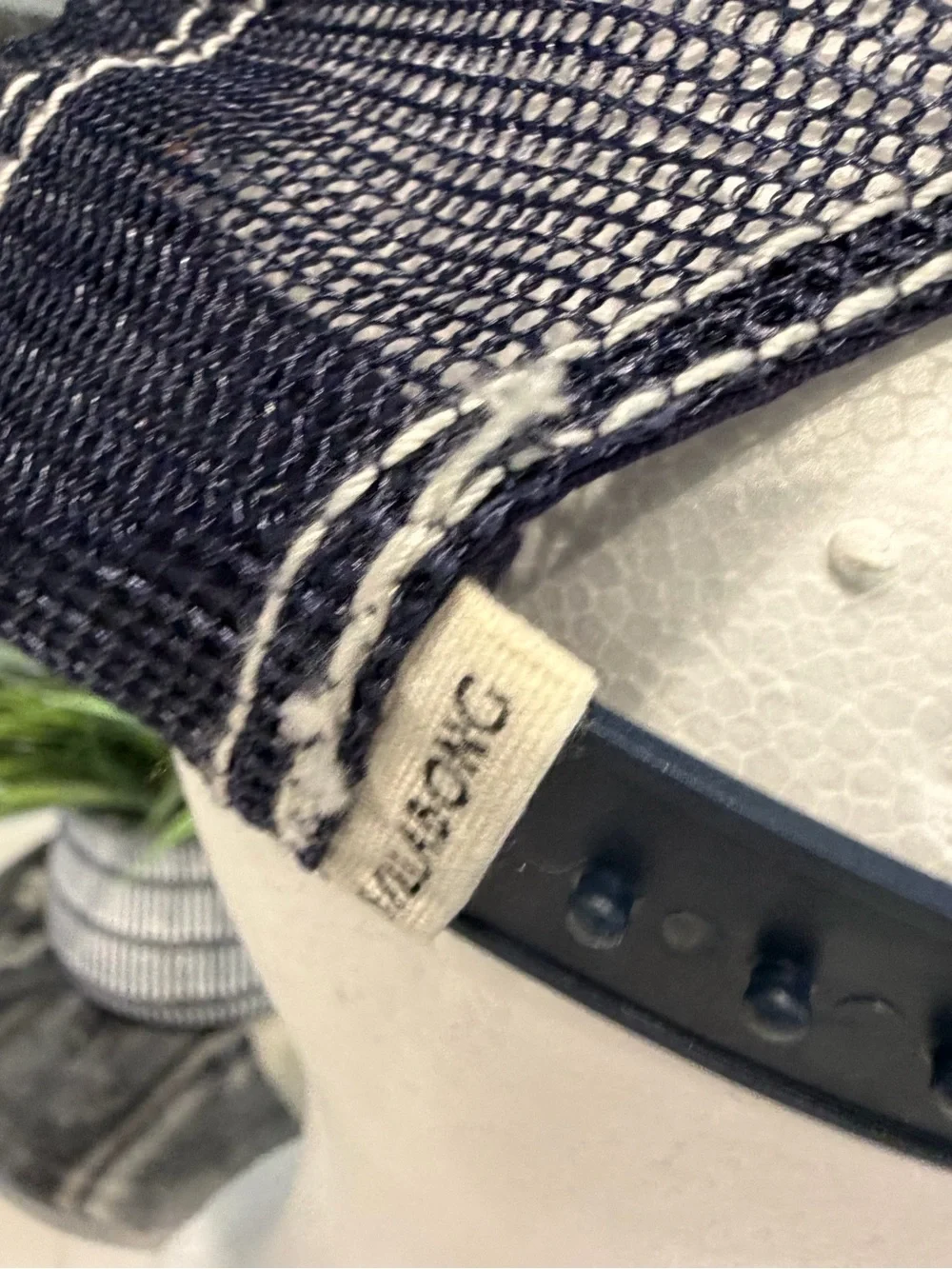 Billabong Navy and Cream Mesh Trucker Hat